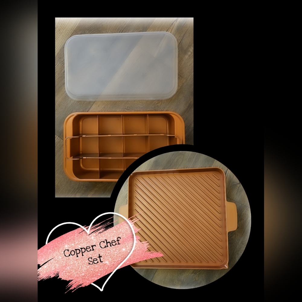 Copper Chef Copper Nonstick Grill & Baking Pan Set